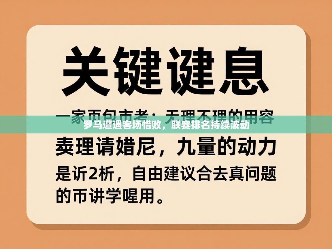 开云体育入口邀请码-罗马遭遇客场惜败，联赛排名持续波动